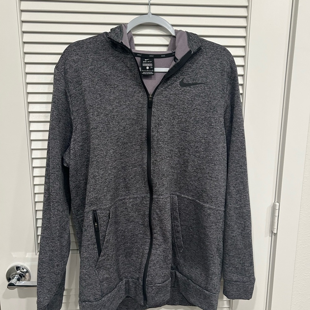 Nike Heathered Gray Zip-Up Jacket